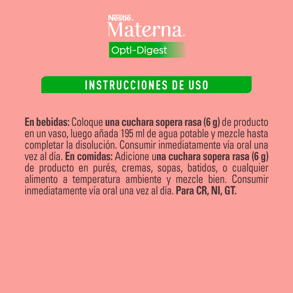 Materna Opti-Digest Instrucciones de Uso