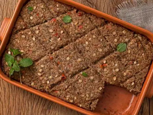 Kibbeh de carne con avena Kibbeh de carne con avena