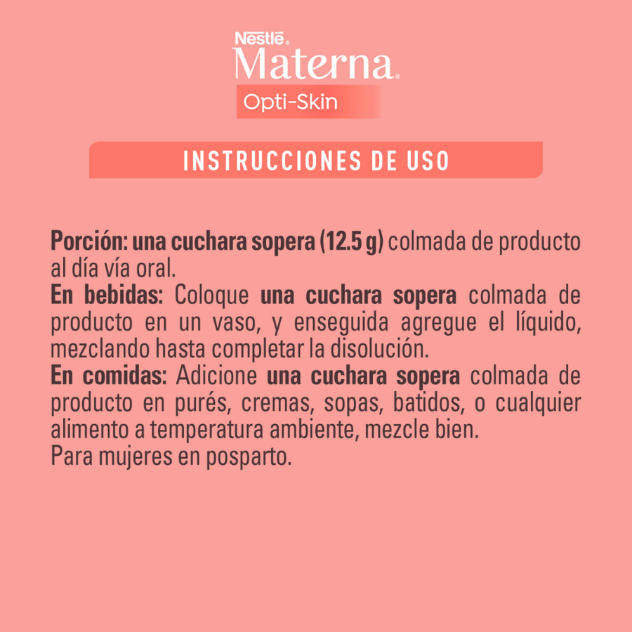 Materna Opti-Skin Instrucciones de Uso